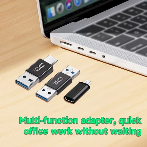 12-Stk USB-C- och USB 3.0-adapterkit Svart