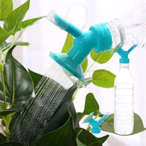 2 i 1 plastsprinklermunstycke för blomvattenflaska White one size
