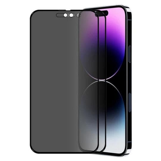 [2-PACK] Privacy iPhone 14 Pro skärmskydd i härdat glas  iPhone 14 Pro  M