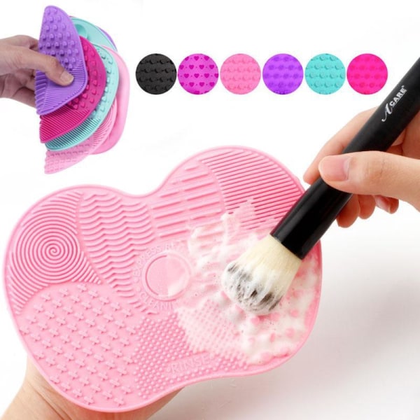 Rengöring Mattor för makeupborste i silikon Pink one size
