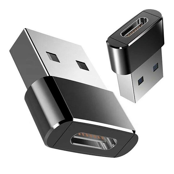 USB-adapter - USB typ A (hane) till USB-C (hona) - USB 3.1 Svart