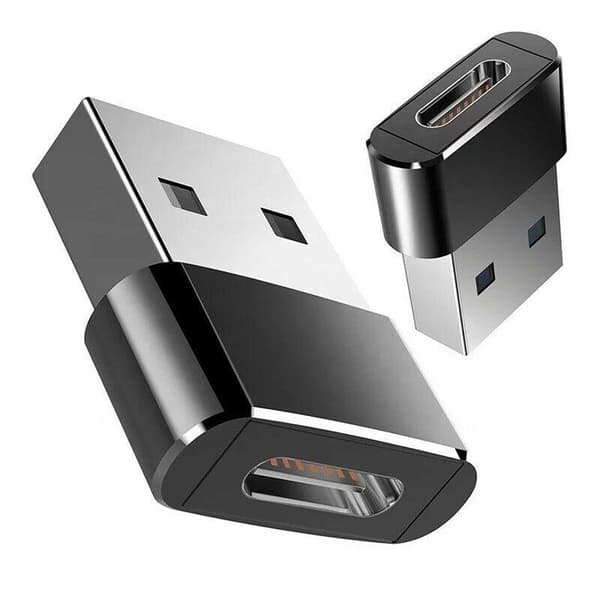 USB-adapter - USB typ A (hane) till USB-C (hona) - USB 3.1 Svart