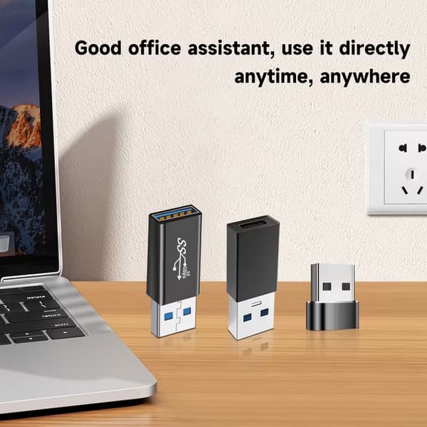 12-Stk USB-C- och USB 3.0-adapterkit Svart