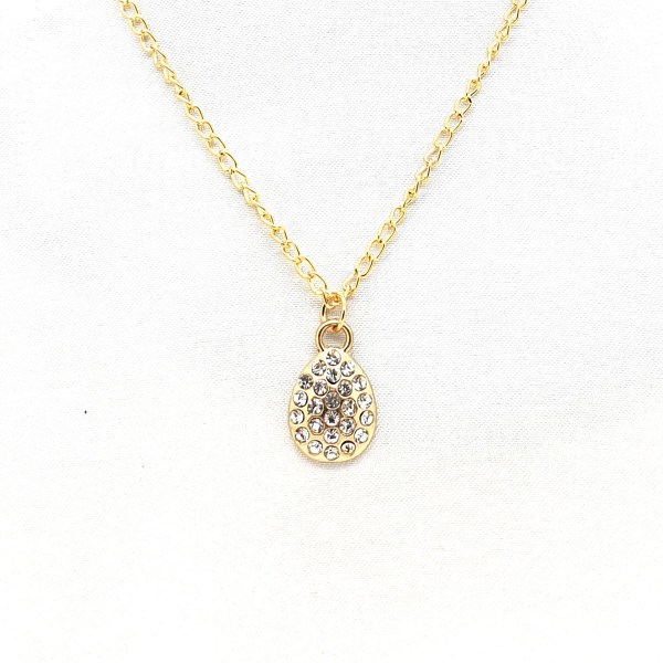 Diamant waterdrop hängsmycke Klassisk stil halsban guld Gold one size