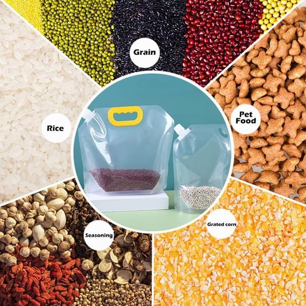5-pack Multi-grain matförvaringspåsar Transparent 1L