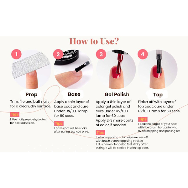 6 st 8,5 ml Gel Nagellack Set Set # 43 one size