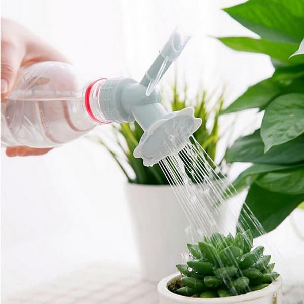 2 i 1 plastsprinklermunstycke för blomvattenflaska White one size