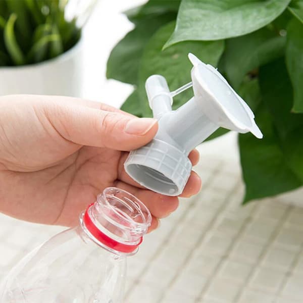 2 i 1 plastsprinklermunstycke för blomvattenflaska Grey one size