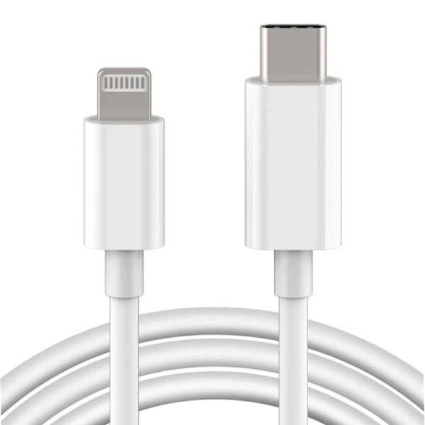 20W USB-C PD snabbladdare för iPhone med 1M kabel Vit