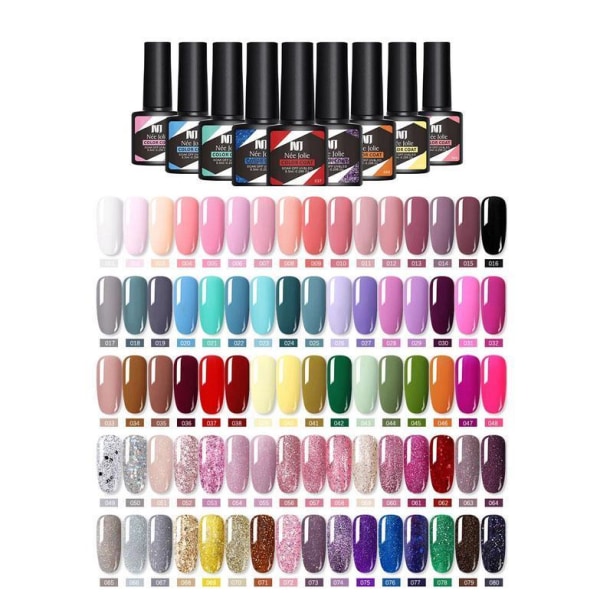 6 st 8,5 ml Gel Nagellack Set Set # 45 one size