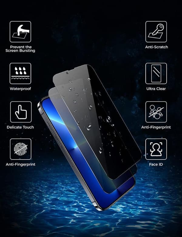 2-pack iPhone 13/13 Pro Privacy skärmskydd Akryl