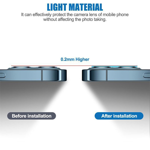 2-Pack härdat glas Linsskydd för iPhone mini/iphone 13 iphone mini/iphone 13 M