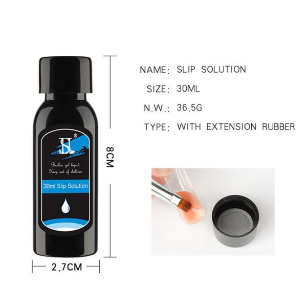 Polygel Slip Solution 30 ml Nail slip solution one size
