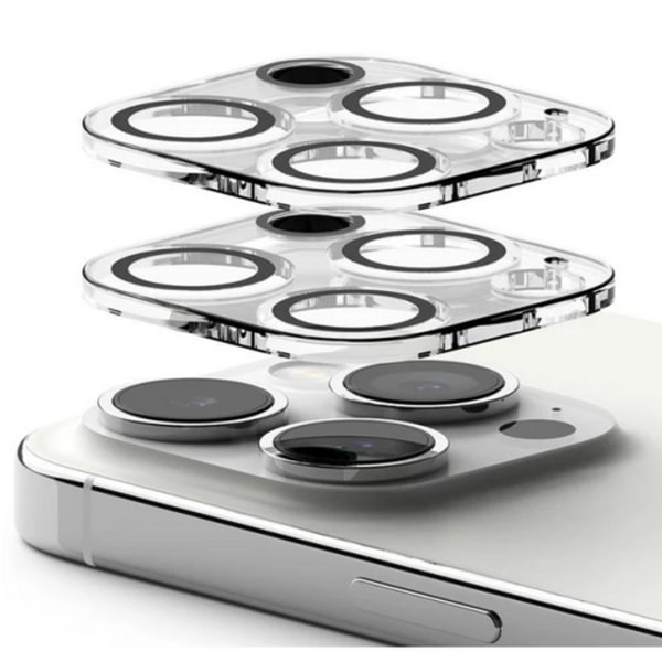 2-pack iPhone 15 Pro linsskydd i härdat glas