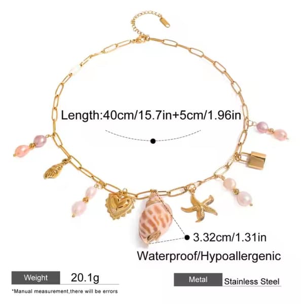 Pearl halskæde Søstjerne Shell Pendant
