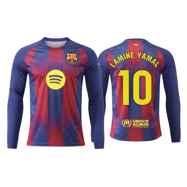 Barcelona Hemmatröja 2025/26 Långärmad för Barn
