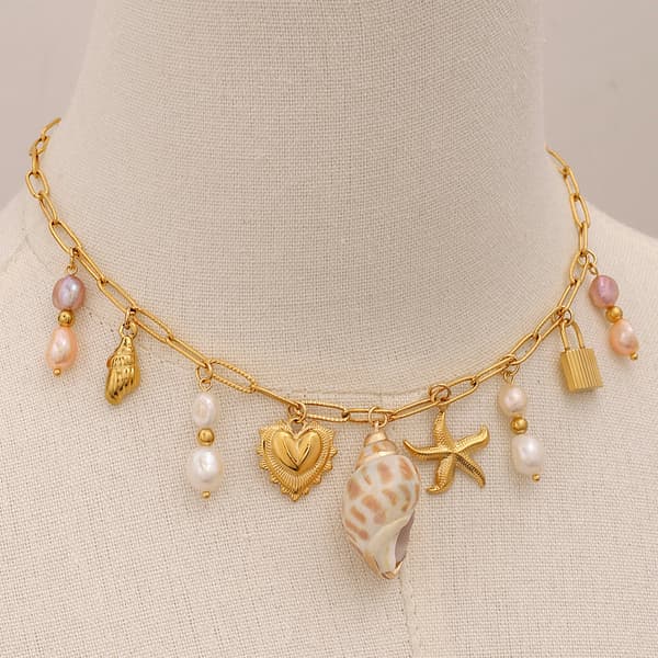 Pearl halskæde Søstjerne Shell Pendant