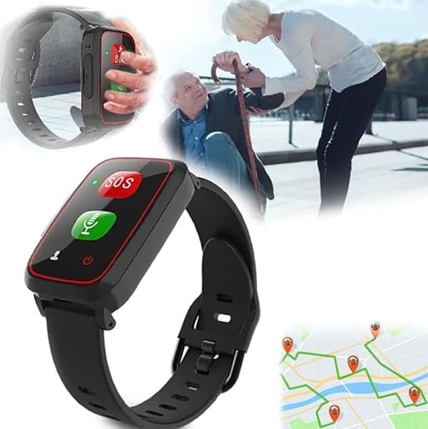 4G Smartur til Ældre med Sos, Alarm til Ældre, Blodtryksmåler, GPS