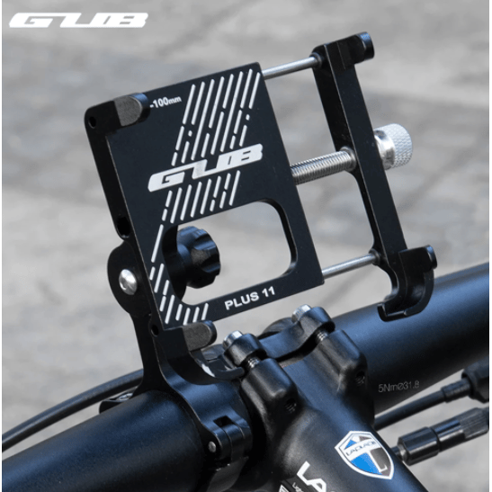 Mobilholder til cykel- Aluminium - Sort