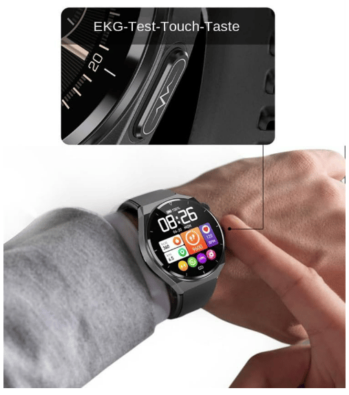Smartwatch til mænd og kvinder med EKG 1,49" AMOLED med 24 timer puls
