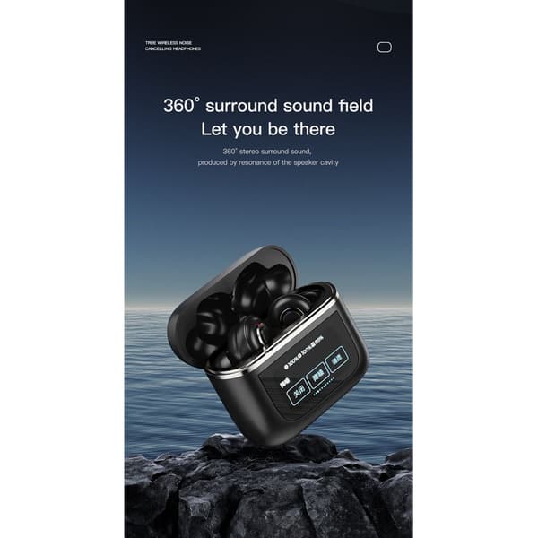 V8 hörlurar med pekskärm - Bluetooth - Svarta
