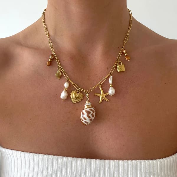 Pearl halskæde Søstjerne Shell Pendant