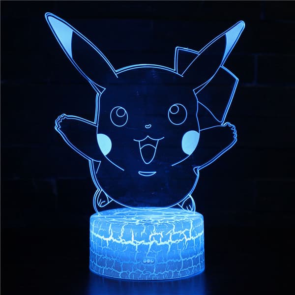 Pokémon Go Pikachu 16 LED 3D nattlys for barn + fjernkontroll