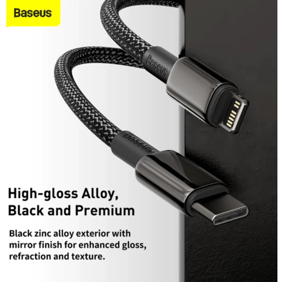Baseus USB-C Lightning 20W PD 1 m - Svart - iPhone/iPad
