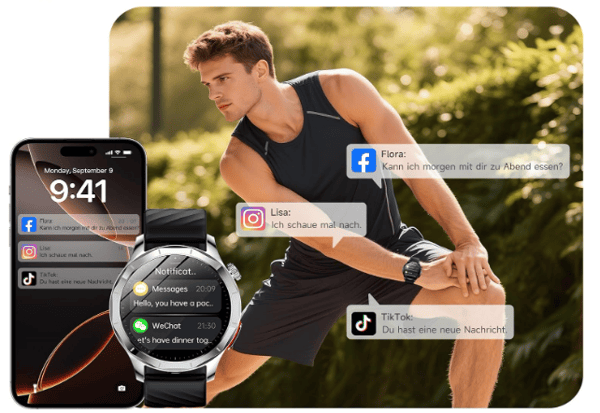 Smartwatch til mænd og kvinder med EKG 1,49" AMOLED med 24 timer puls