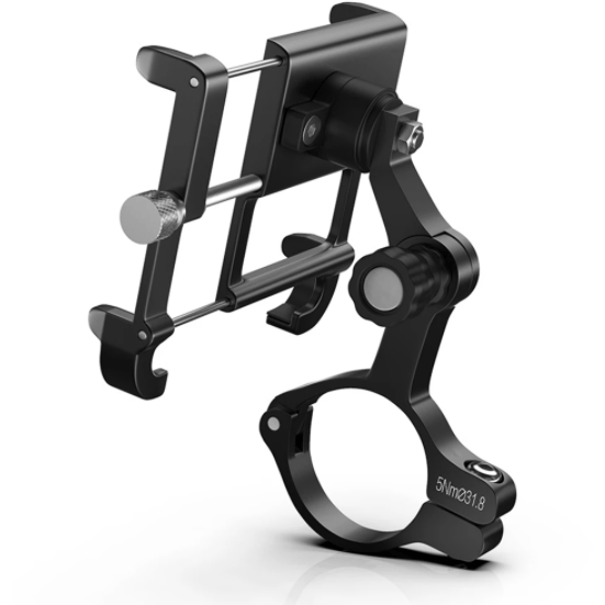 Mobilholder til cykel- Aluminium - Sort