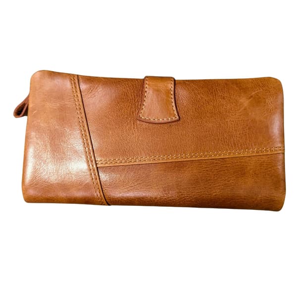 Äkta läder vintage clutchplånbok