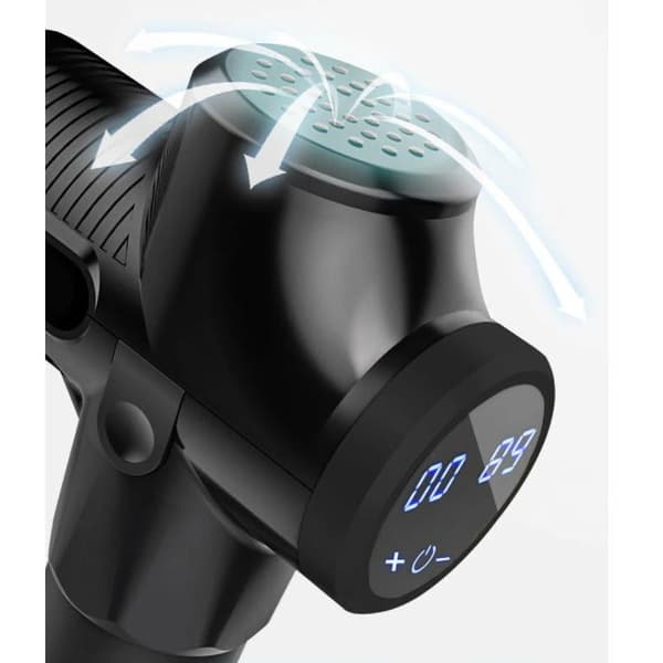 Massagepistol Pro med 16 hoveder og taske