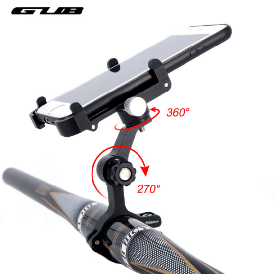 Mobilholder til cykel- Aluminium - Sort