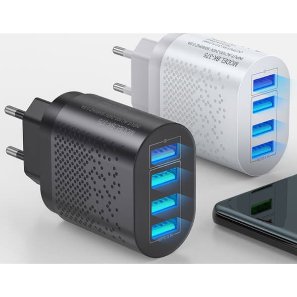 USB-4-portti - Matkalaturi - Musta