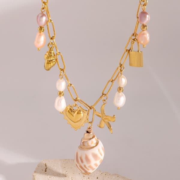 Pearl halskæde Søstjerne Shell Pendant