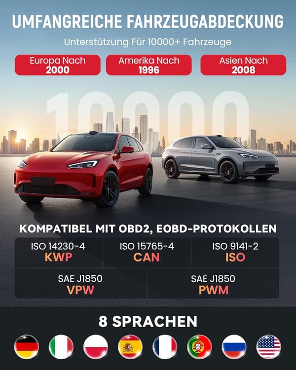 THINKOBD 500 Bildiagnostikverktyg för Auto OBD2-skanner Fordon