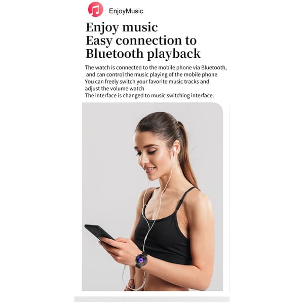 vandtæt Smartur til kvinde - Stil og funktion i perfekt harmoni-Sort