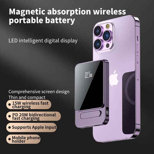 Magneettinen varavirtalähde iPhonelle