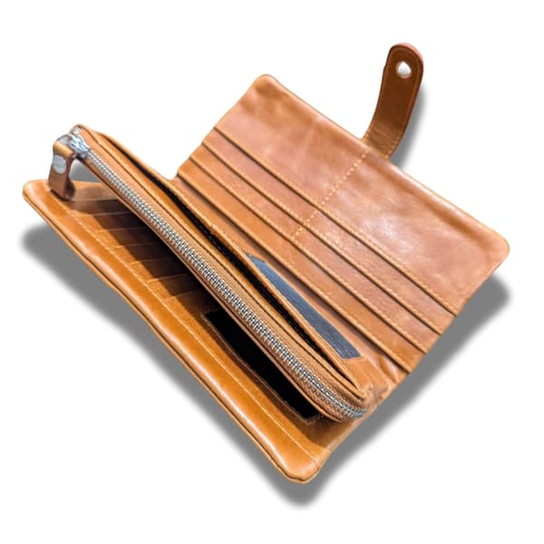 Ægte læder vintage clutch pung