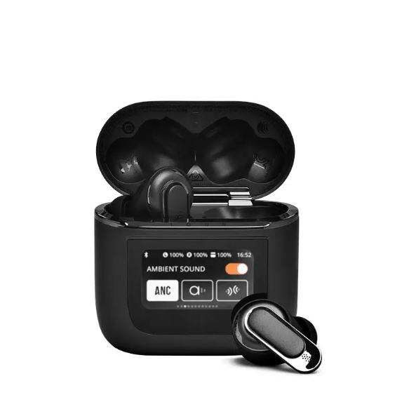 V8-kuulokkeet kosketusnäytöllä - Bluetooth - Musta