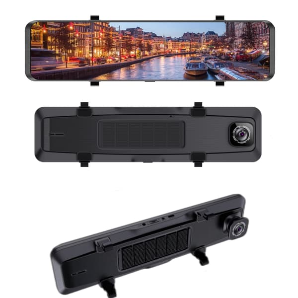 DASH CAM 12 tum, Full 4K HD-DUBBELT LINS, GPS-navigering