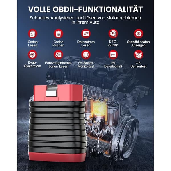 thinkcar OBD2 Bluetooth-adapter, BD6 OBD2-diagnoseenhet med all systemdiagnostikk