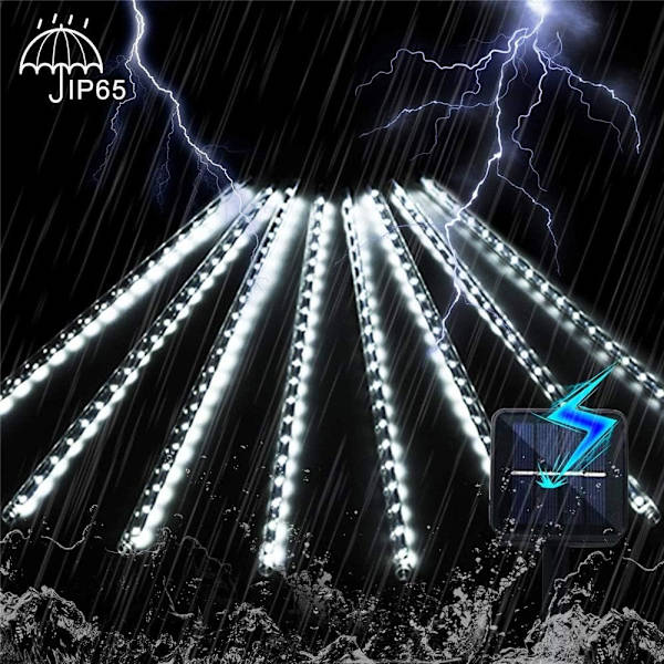 Meteorregn-belysning solcellsdriven istapp regndropps-belysning