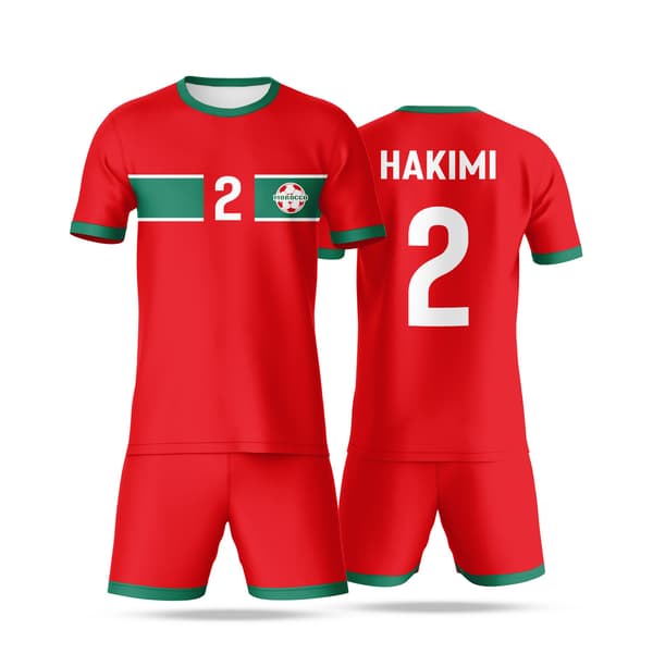 Fotballdraktsett for barn og ungdom - Marokko