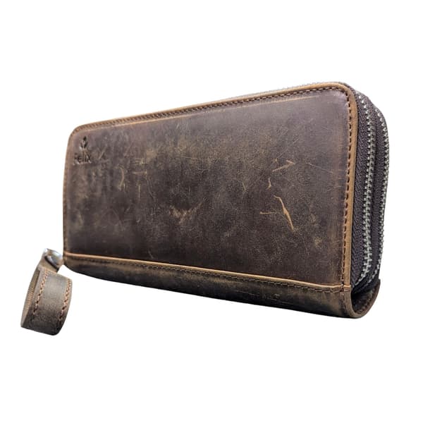 Äkta läder clutch plånbok