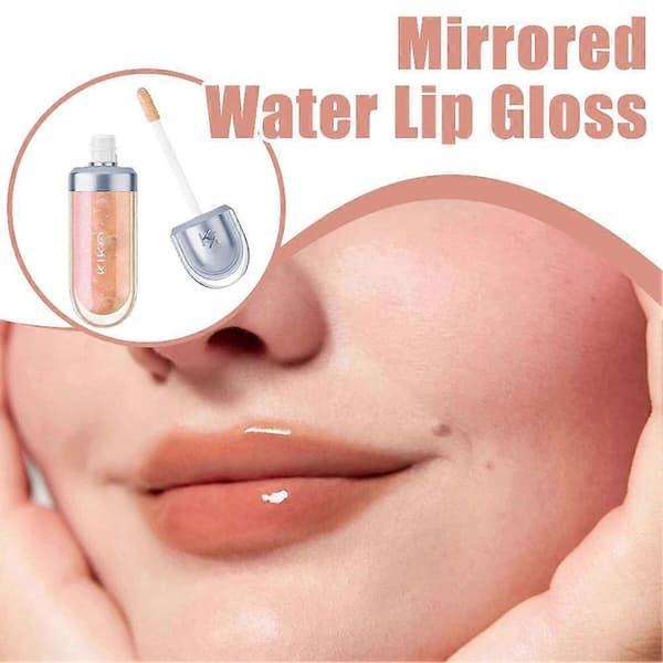 6,5 ml Lip Gloss with Mirror Effect and Milk Tea Tone, Moisturizing Transparent Gloss for Naturally Full Lips 45