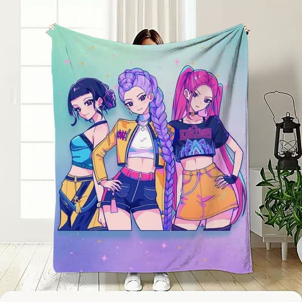 K-Witch Hunters Flanellteppe Hot Sale Digitaltrykk Multifunksjonelt Teppe Soverom Sofateppe A1237