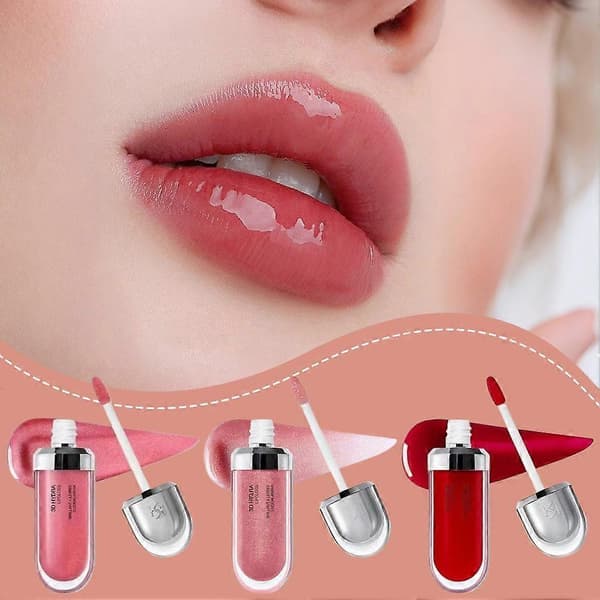 6,5 ml Lip Gloss with Mirror Effect and Milk Tea Tone, Moisturizing Transparent Gloss for Naturally Full Lips 45