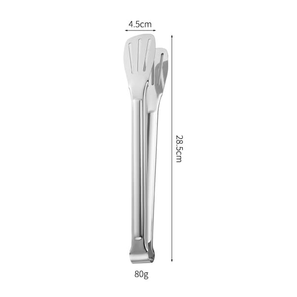 Kjøkkenklyper, buffetklyper, matklyper i rustfritt stål, små klyper, 6-pakning (30 cm)