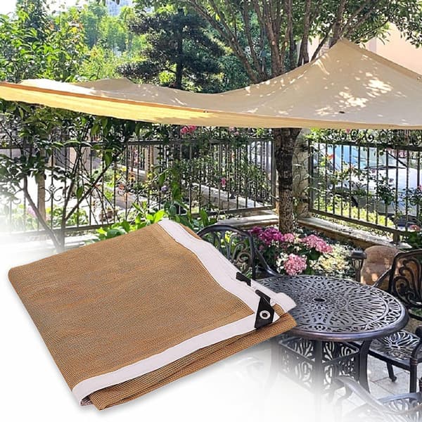 Shade Net Dense Mesh UV Resistant Windproof Light Transmitting Breathable Heavy Duty Sunshade Fabric Balcony Accessory